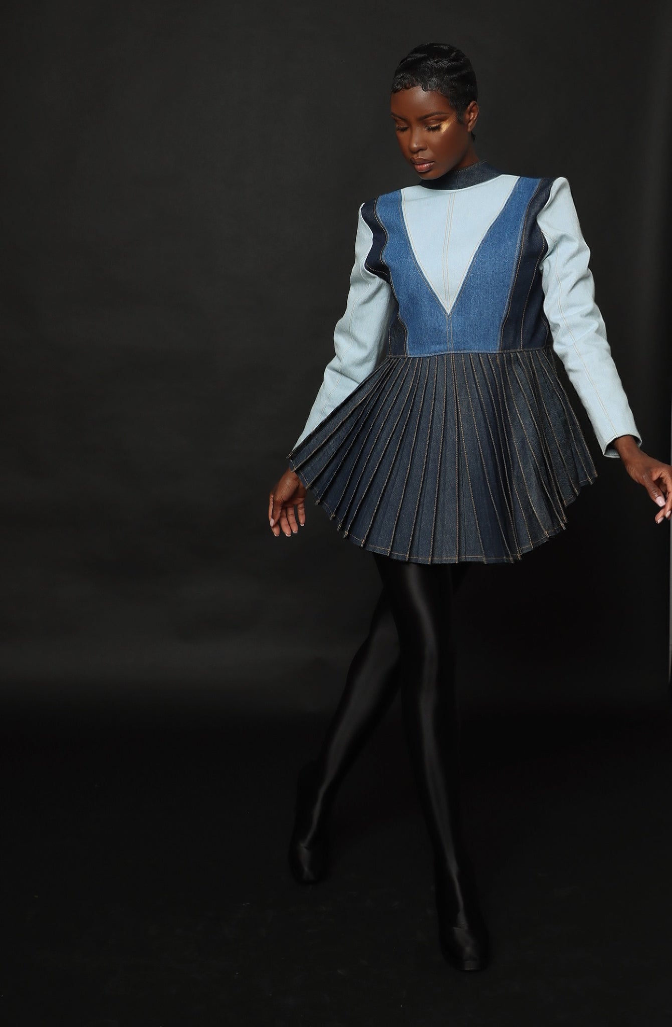 Broken Land x Angela Simmons - Pleated Blazer Jacket