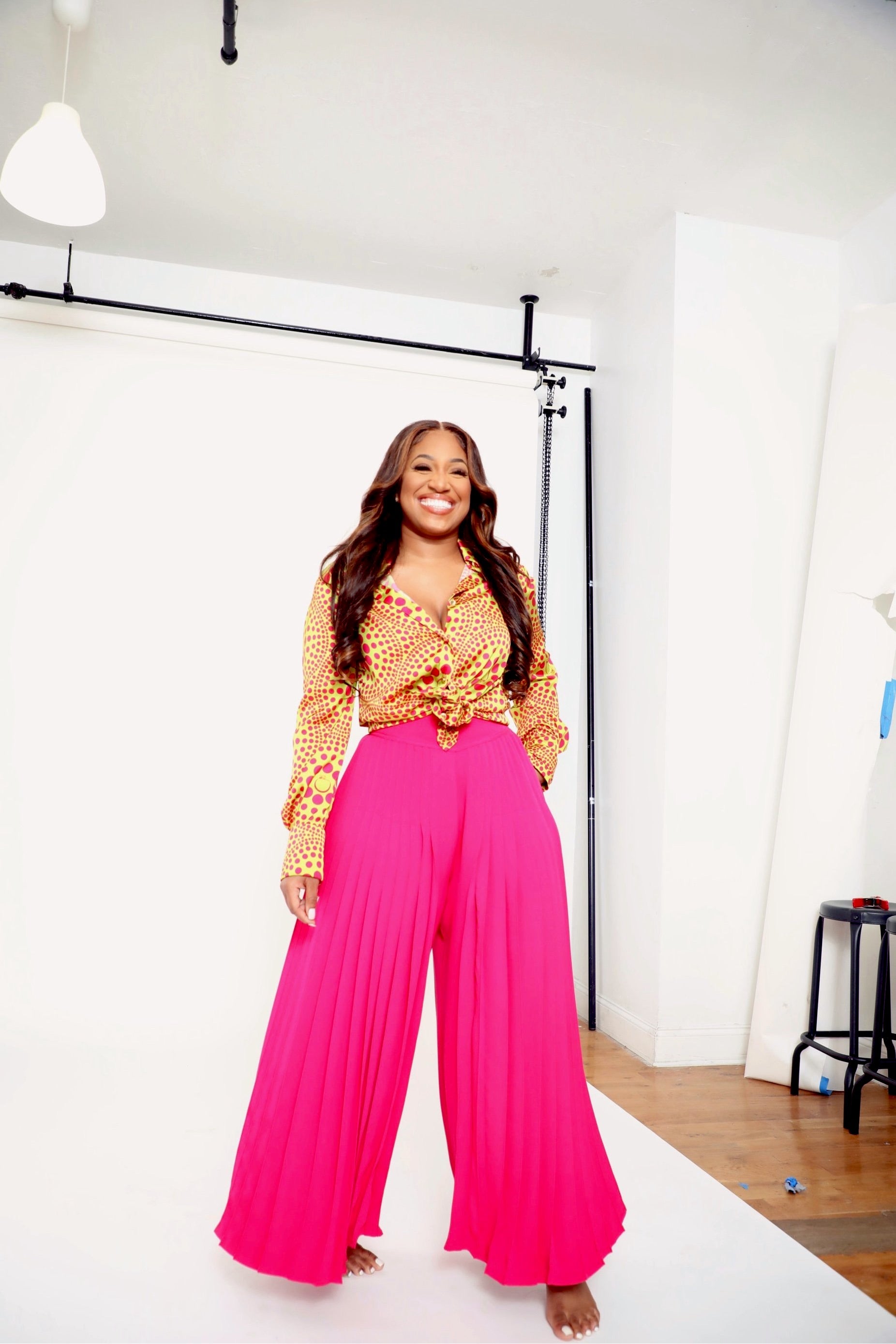 Kee Pleated Pants - Pink Silk - Limited Edition – Broken