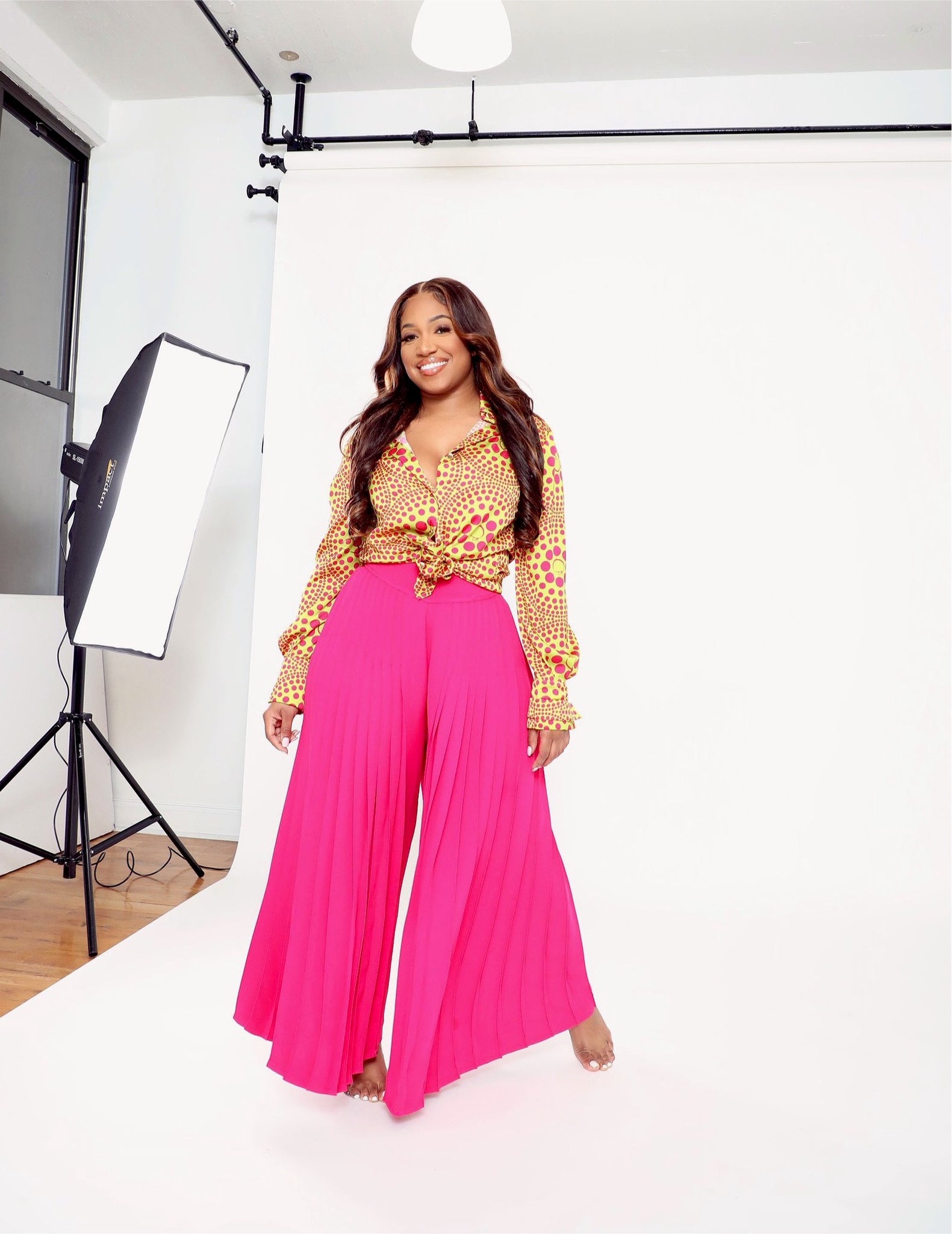 Kee Pleated Pants - Pink Silk - Limited Edition